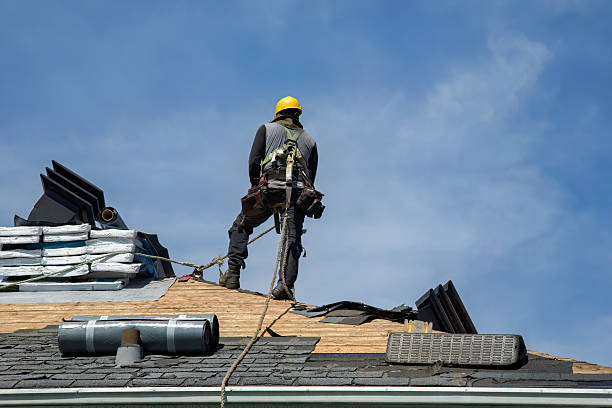 Professional Gutter Installation technician working in Hilliards, PA